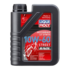 LIQUI MOLY Motorbike 4T Synth 10W-60 Street Race Λάδι Μηχανής Μοτοσυκλέτας 1L Πλήρως Συνθετικό JASO MA2 1525